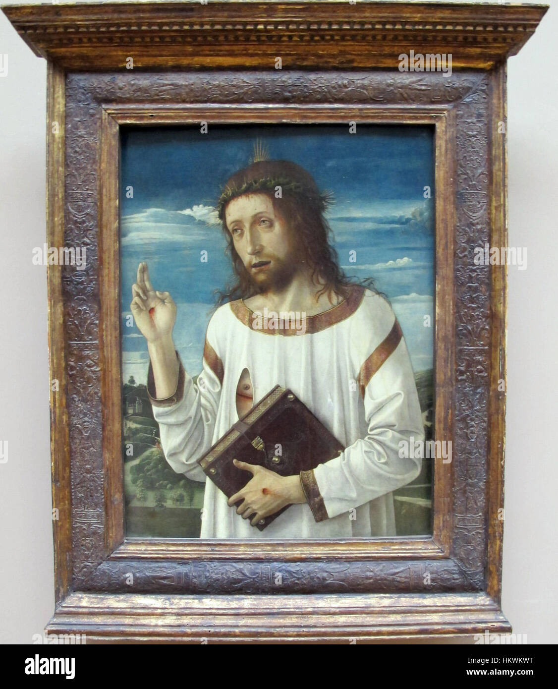 Giovanni bellini, cristo dolente e benedicente, 1465-70 ca. 01 Stock Photo