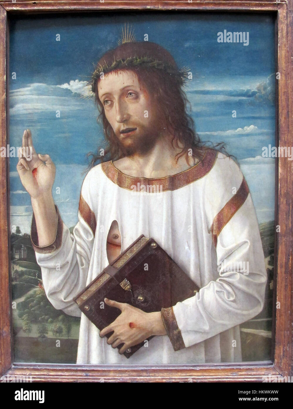 Giovanni bellini, cristo dolente e benedicente, 1465-70 ca. 02 Stock Photo
