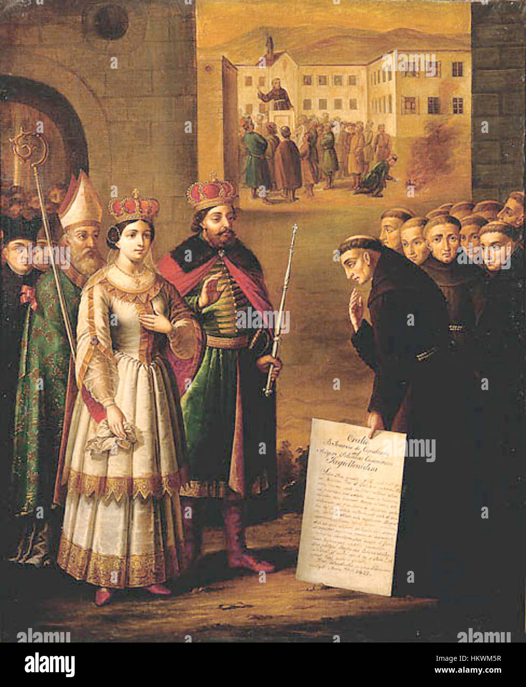 Giovanni da Capistrano and Polish King Casimir IV Jagiellon Stock Photo