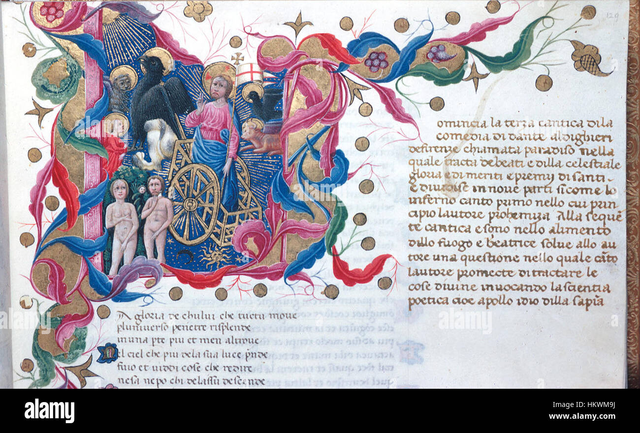 'Paradiso' by Giovanni di Paolo depicts Christ on the chariot, a ...
