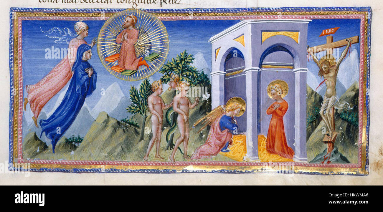 'Paradiso 13 Mistero della Redenzione' by Giovanni di Paolo depicts the ...