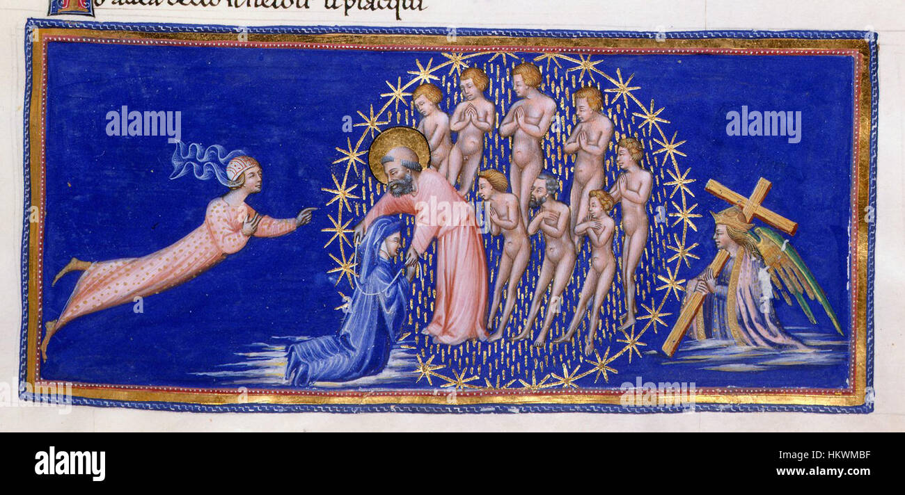 This artwork by Giovanni di Paolo, titled 'Paradiso 45,' depicts Dante ...