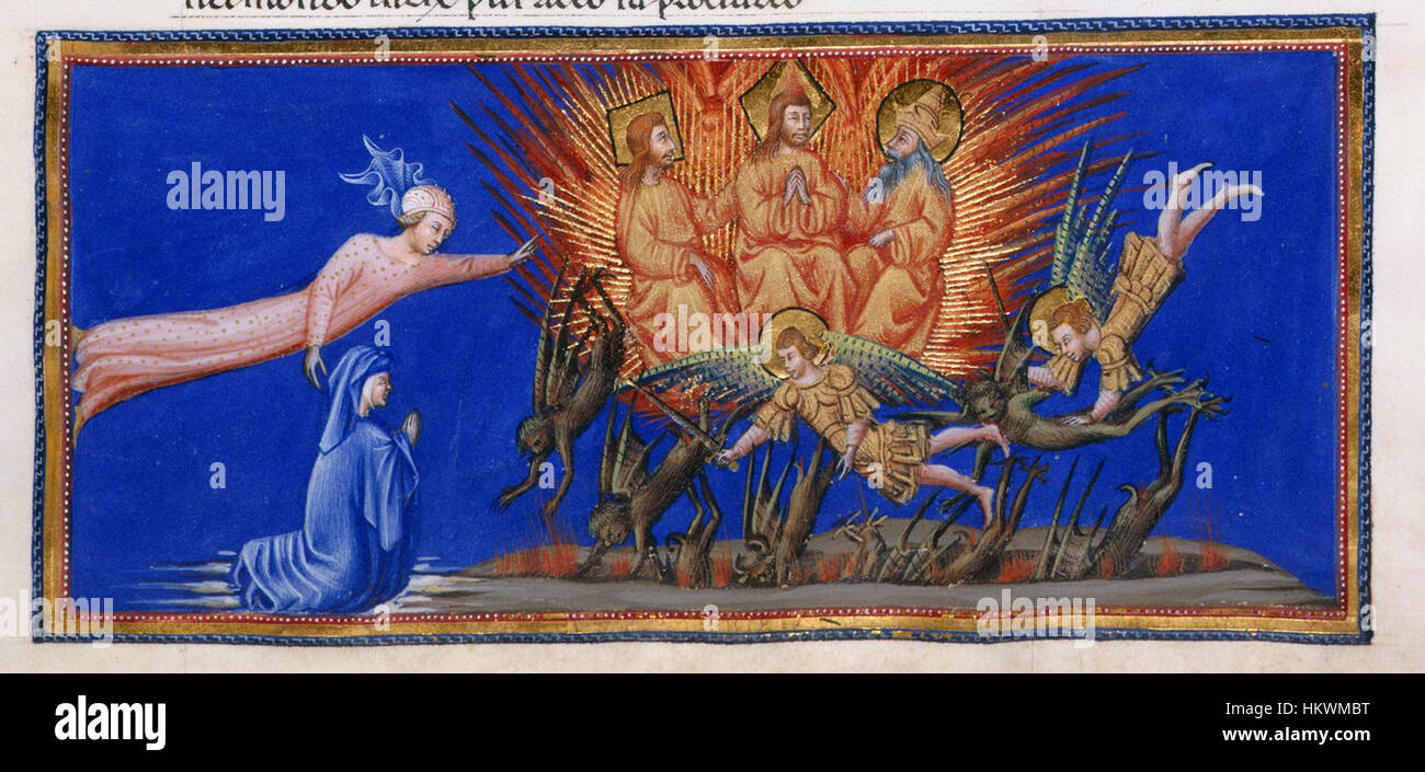 *Caduta degli Angeli Ribelli* by Giovanni di Paolo depicts the fall of ...