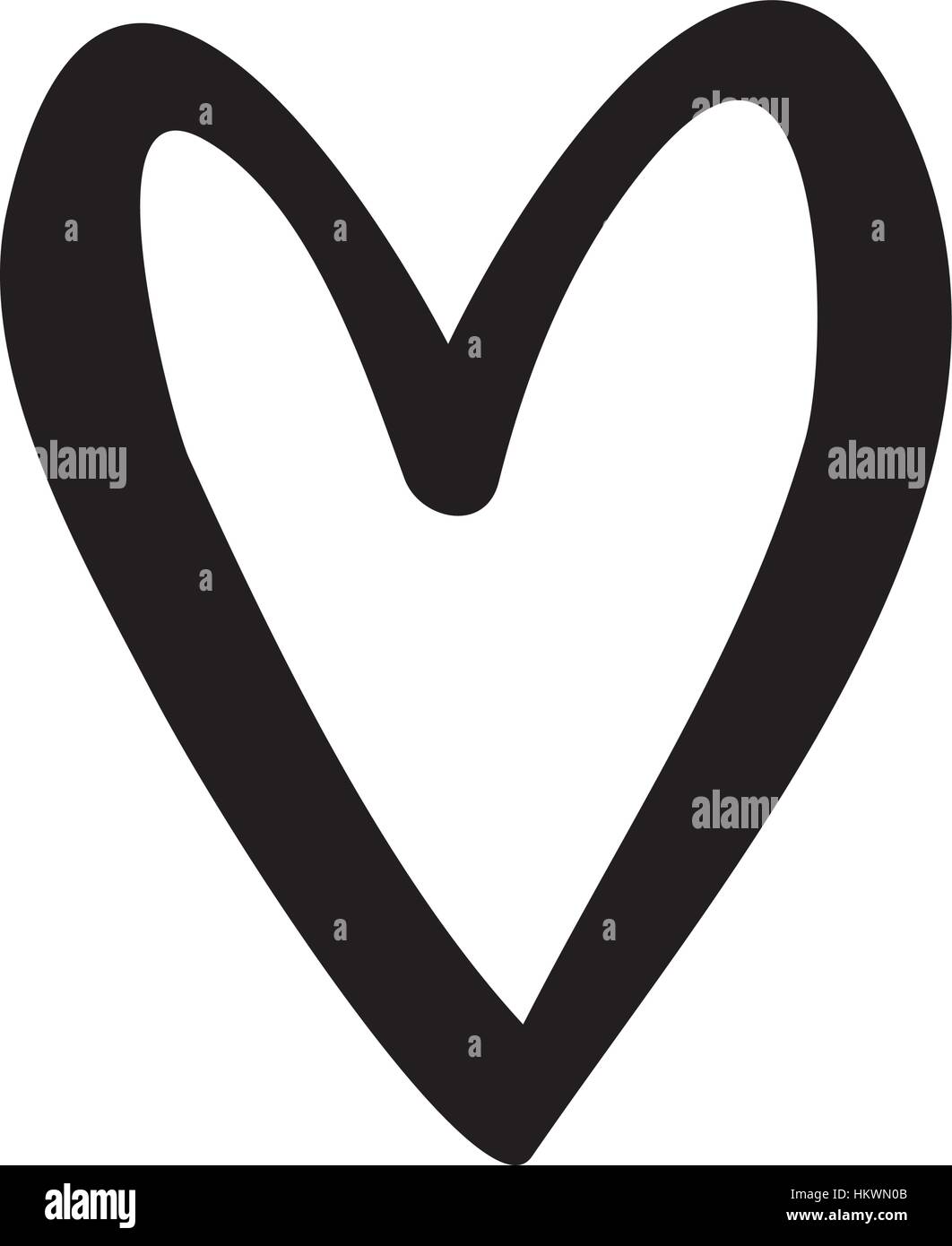 silhouette drawing heart design icon vector illustration Stock Vector ...