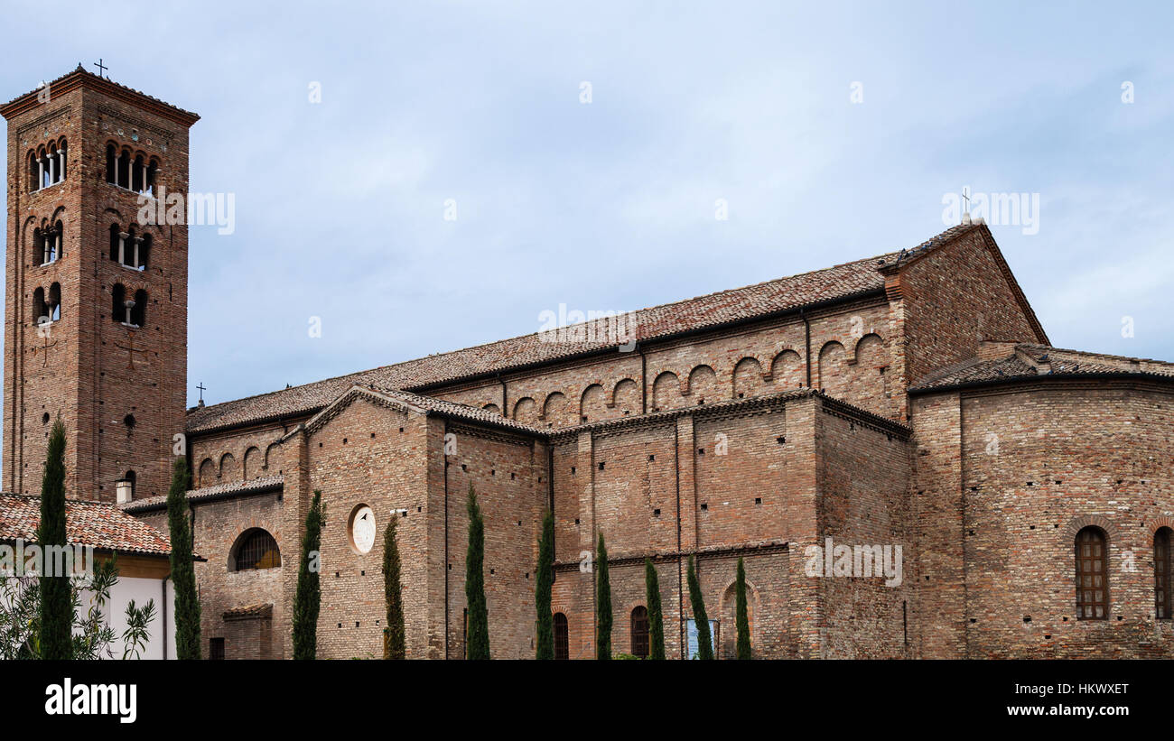 travel to Italy - St Francis Basilica (Basilica of San Francesco) in Ravenna city Stock Photo