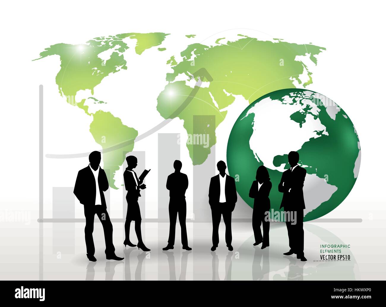 Business people silhouettes. Vector illustration Stock Vector Image