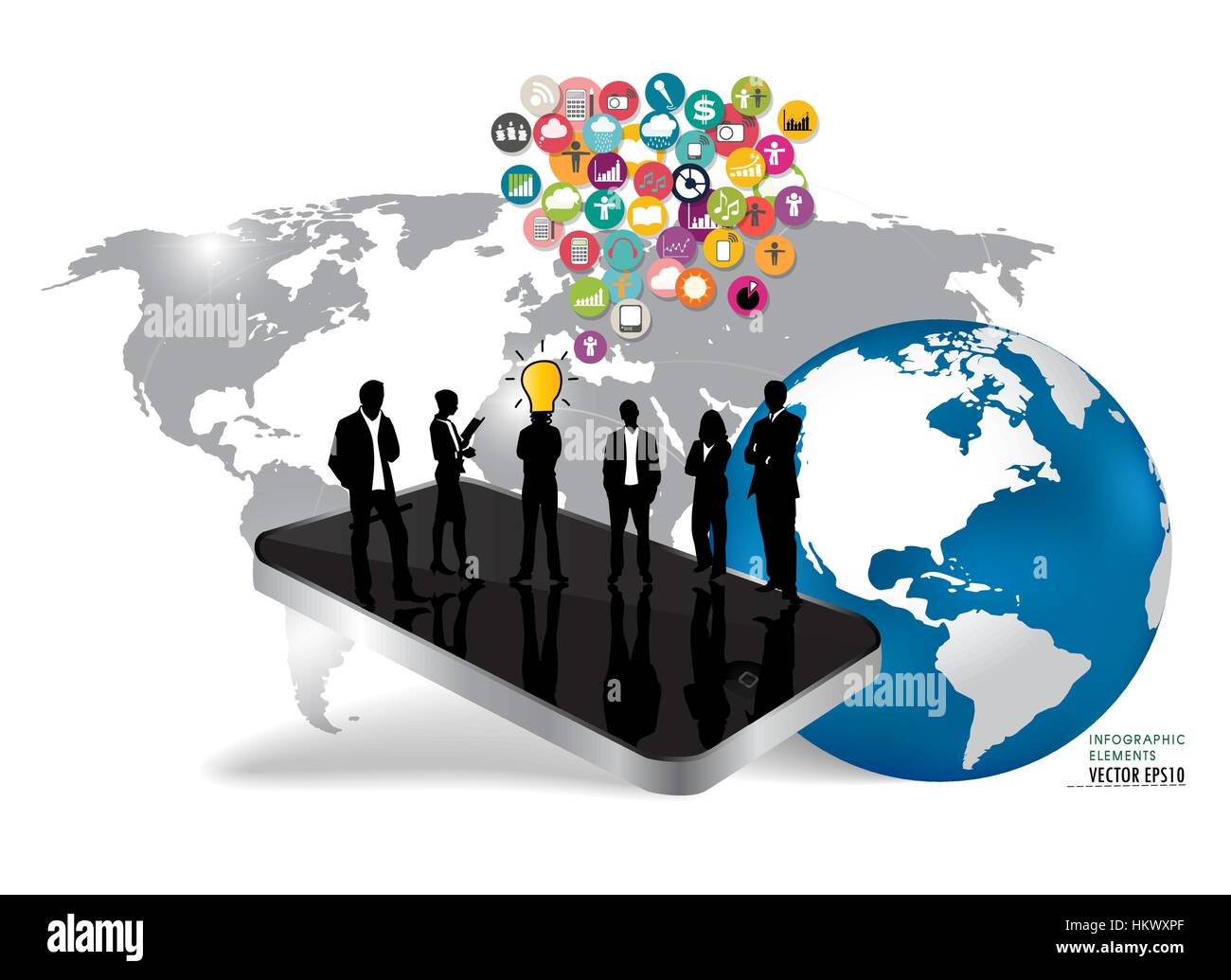 Woman silhouettes web icons Stock Vector Images - Alamy