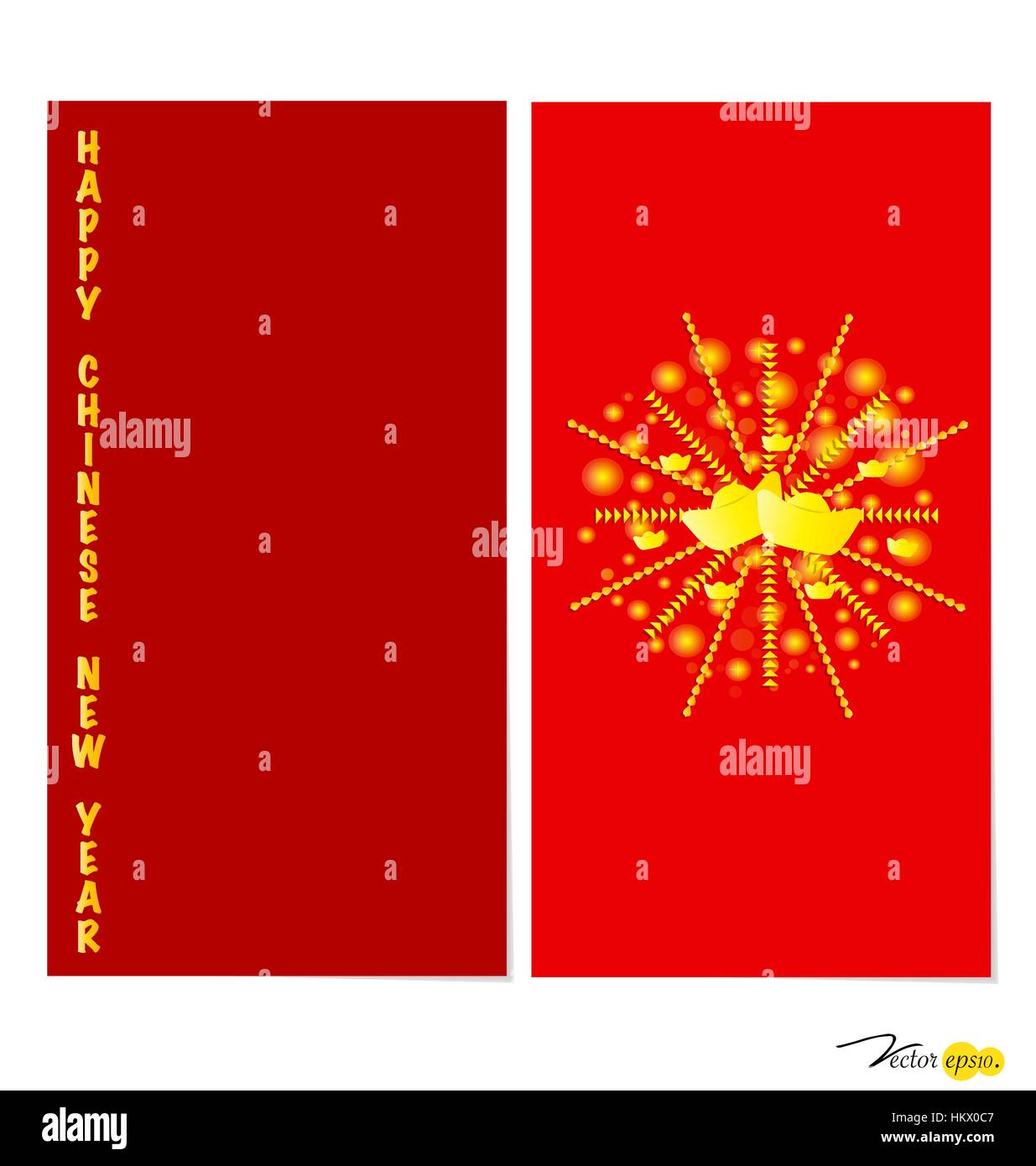Chinese New Year Greeting Card Vector Illustration Stock Vector Image