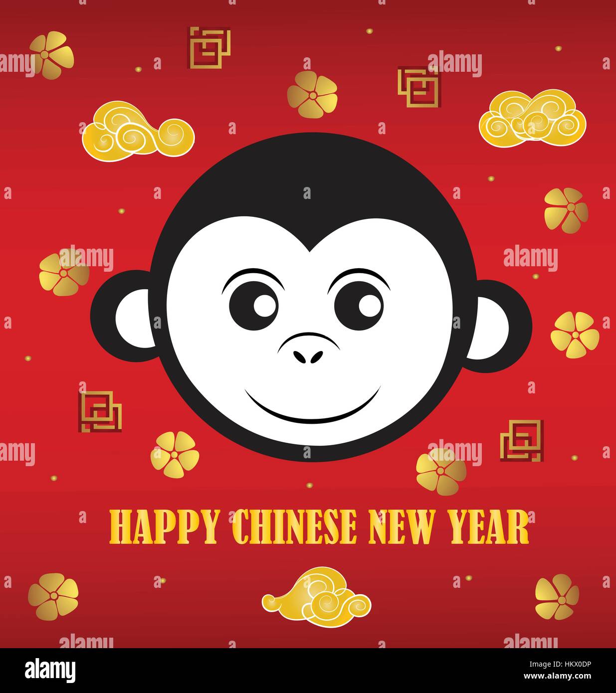 chinese new year monkey design