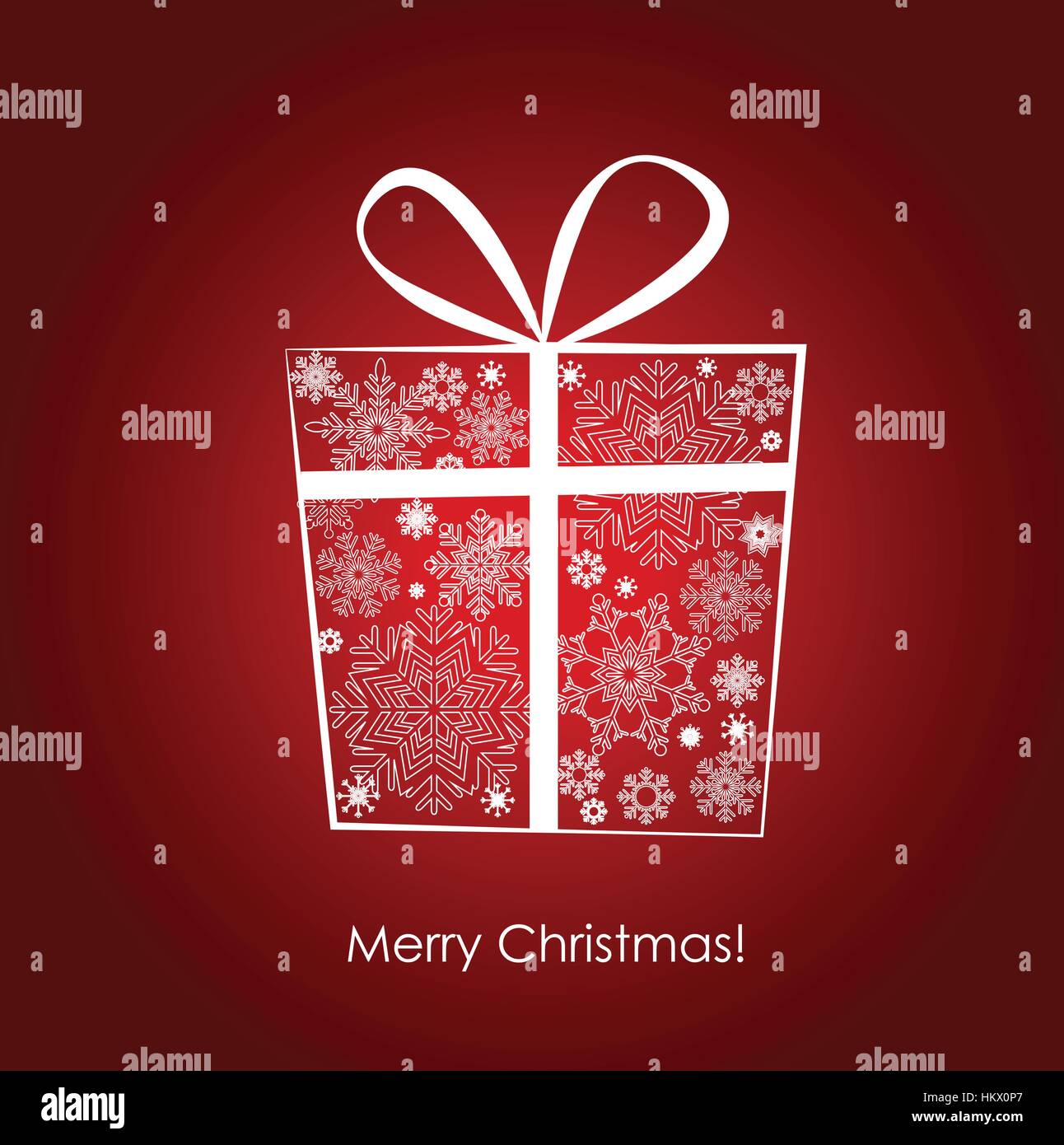 Christmas background with gift box, vector illustration. EPS10 Stock