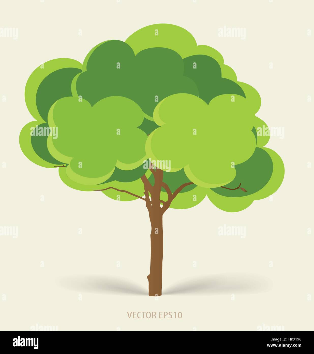 Paper green tree, vector illustration Stock Vector Image & Art - Alamy