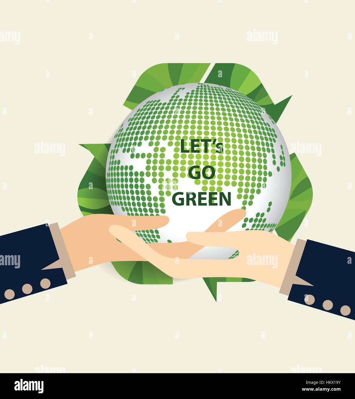 Green Eco Earth, Hand holding Green earth. Vector Illustration Stock ...