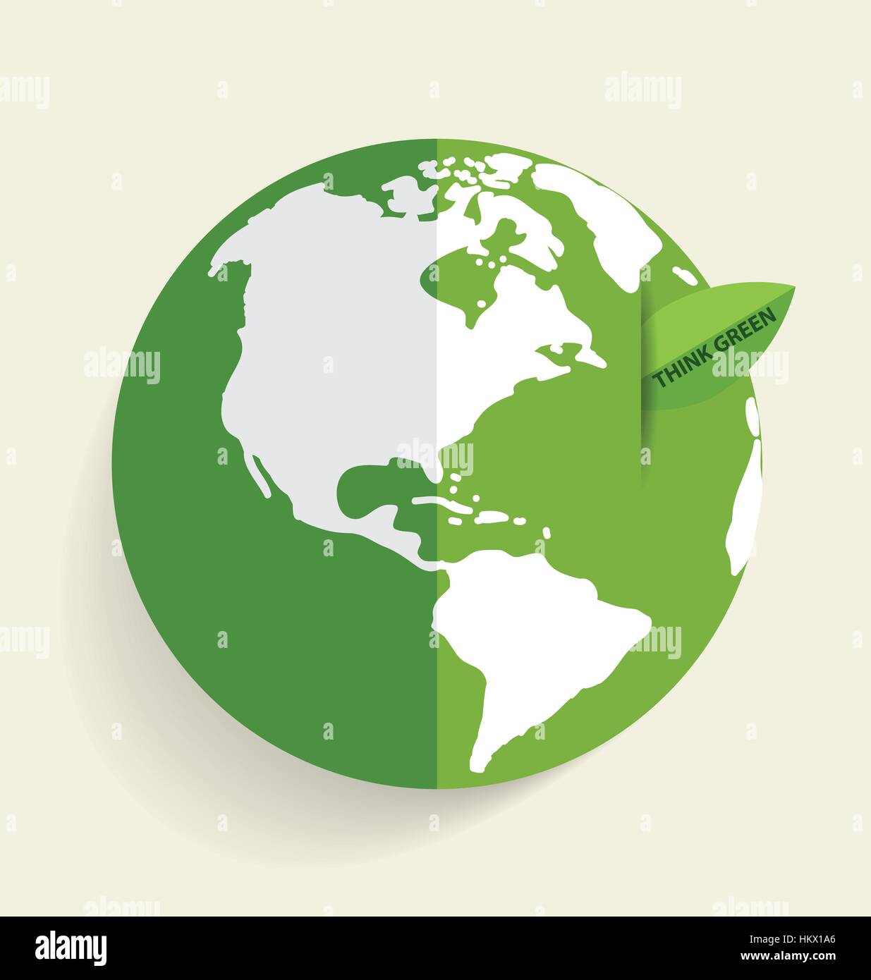 Green Eco Earth, Green earth with green leaf. Vector Illustration Stock ...