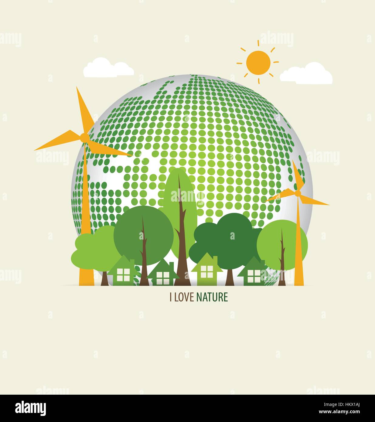Green Eco Earth. Vector Illustration Stock Vector Image & Art - Alamy