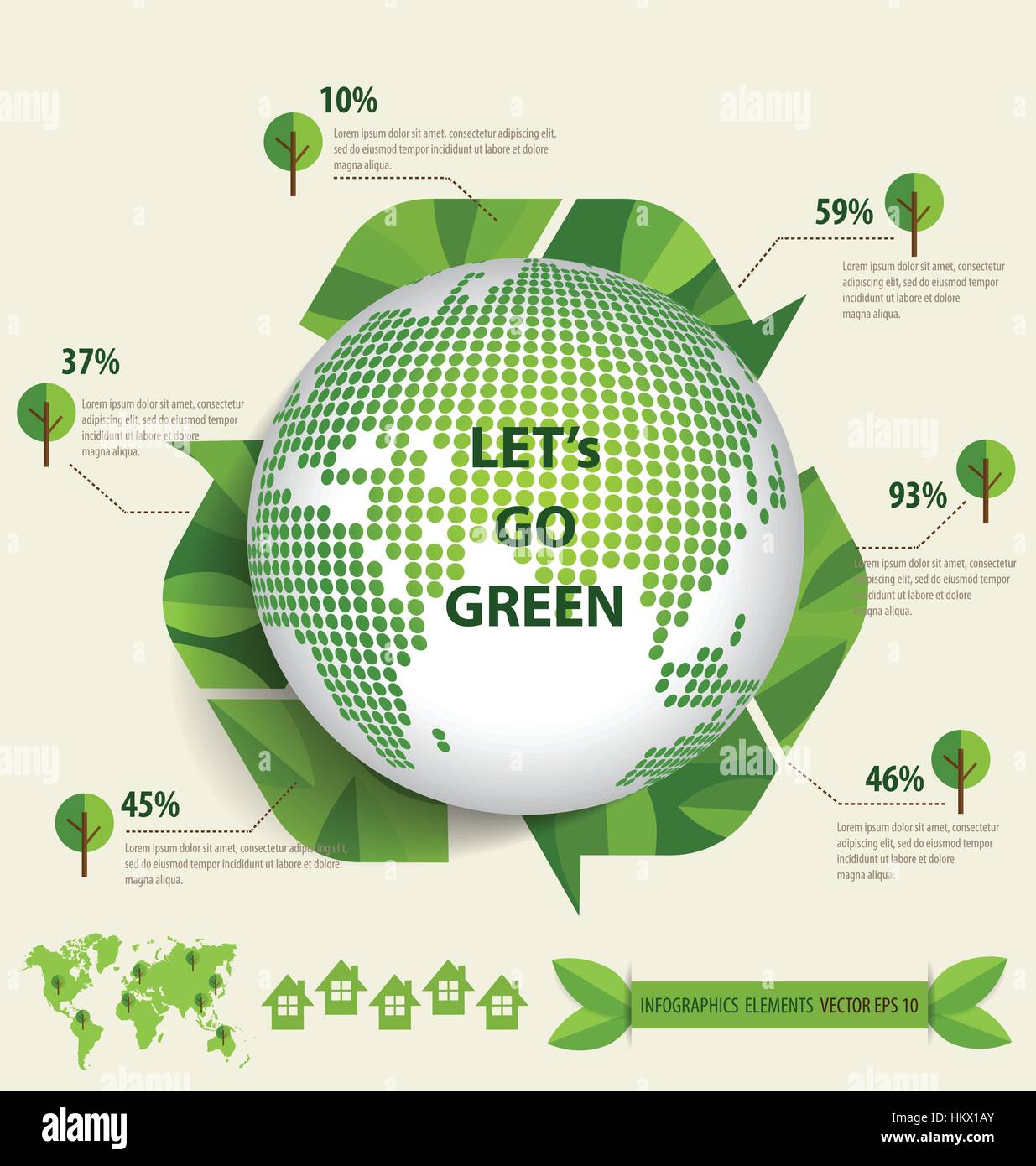 Ecology Infographics design elements. Vector illustration Stock Vector ...