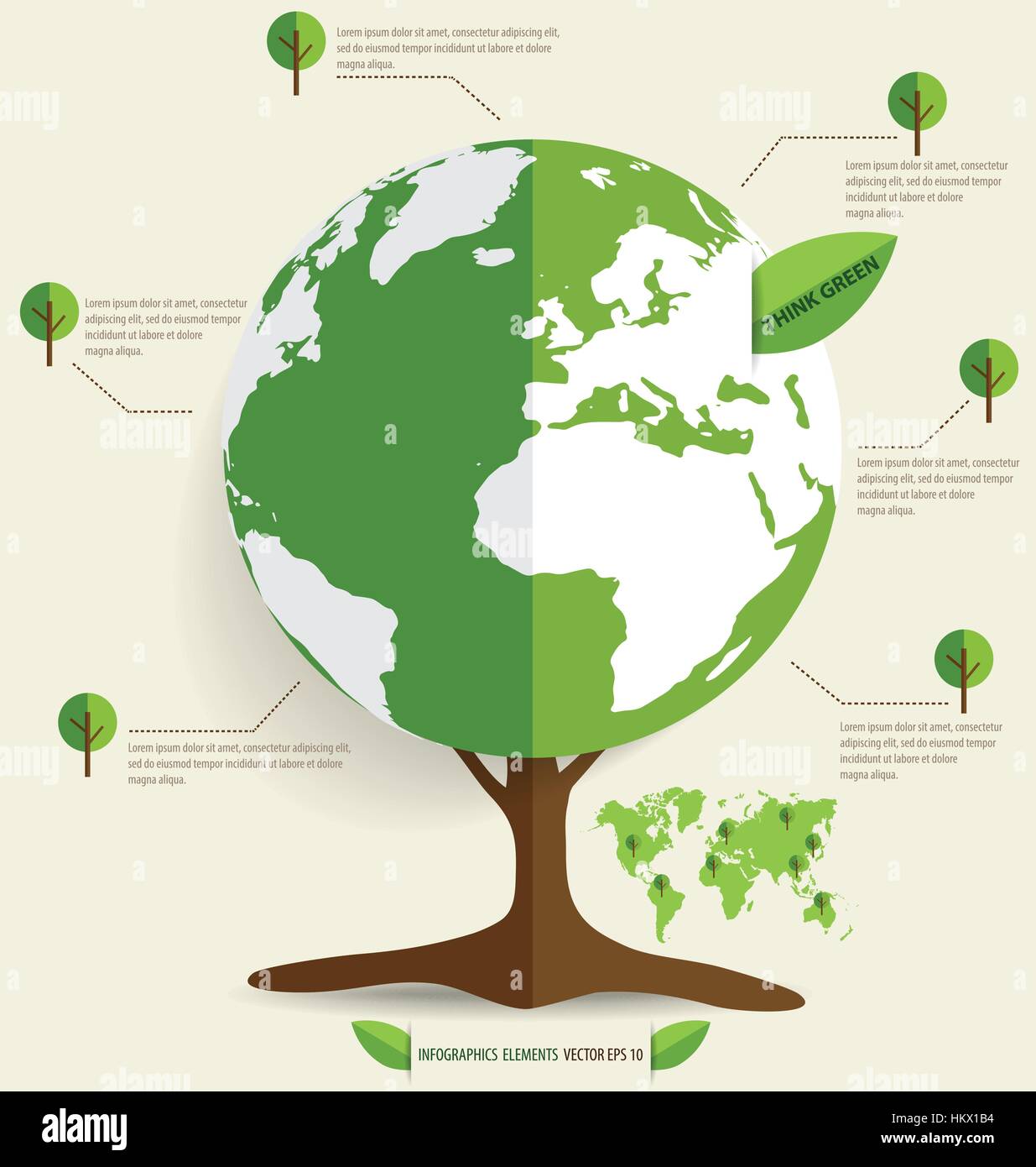 Ecology Infographics design elements. Vector illustration Stock Vector ...