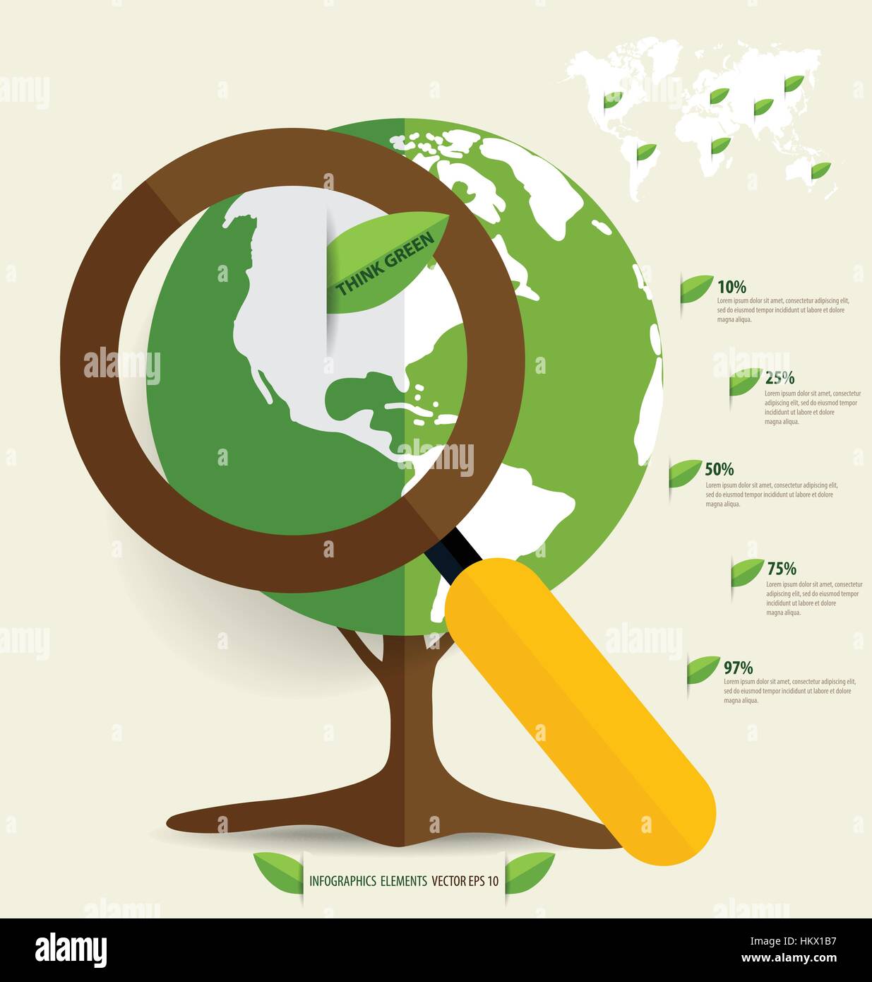 Ecology Infographics design elements. Vector illustration Stock Vector ...