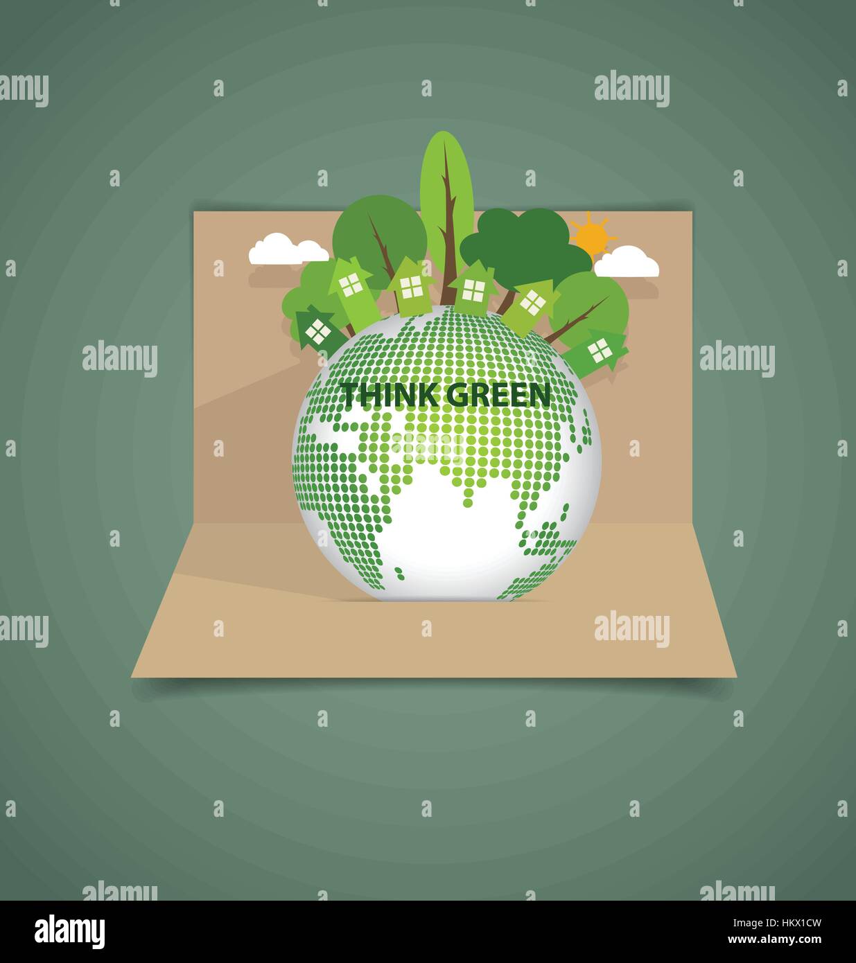 Green Eco Earth. Vector Illustration Stock Vector Image & Art - Alamy