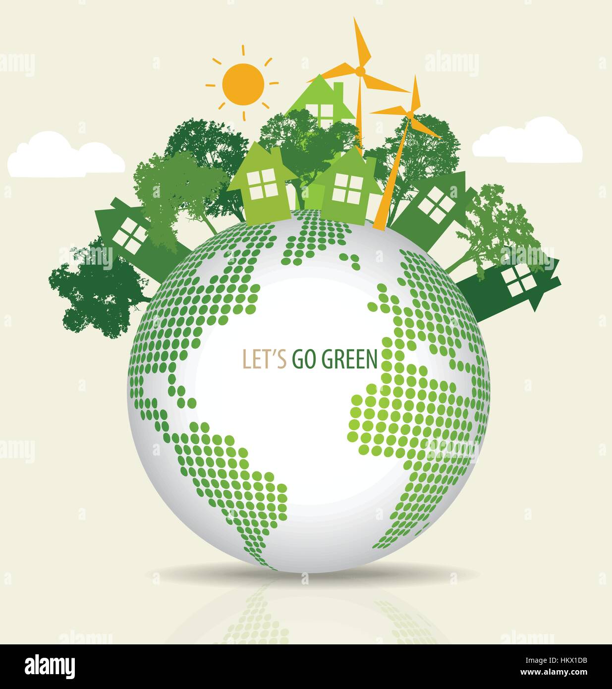 Green Eco Earth. Vector Illustration Stock Vector Image & Art - Alamy