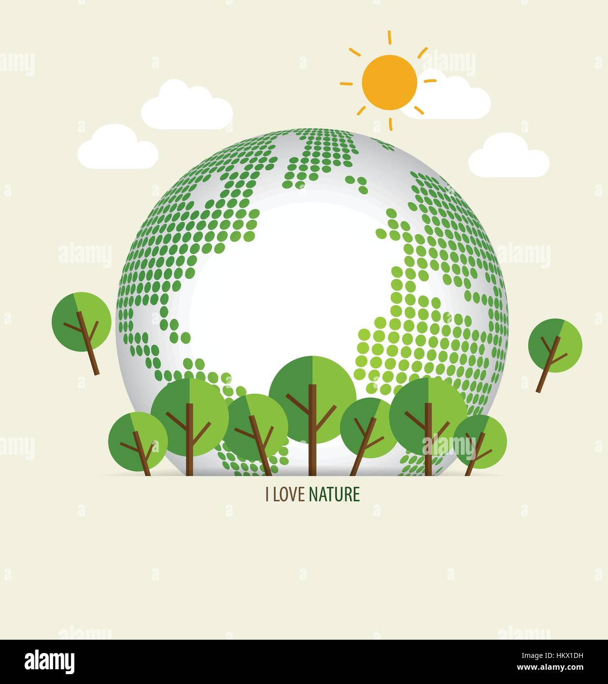 Green Eco Earth. Vector Illustration Stock Vector Image & Art - Alamy
