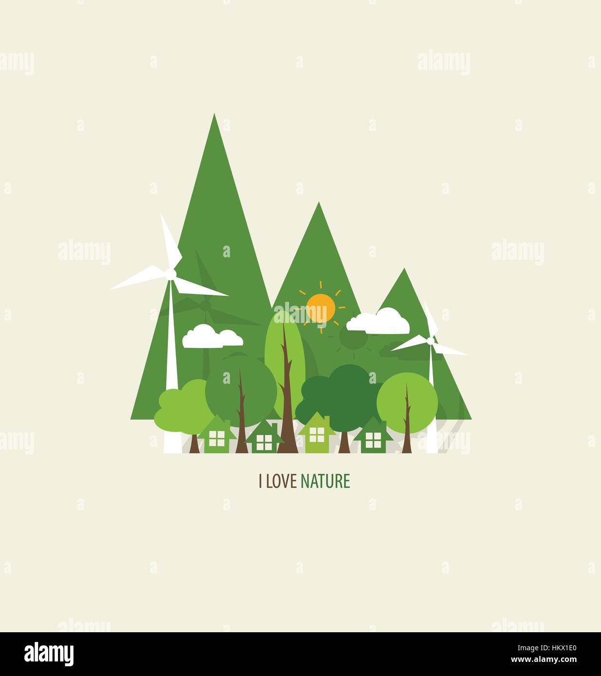 Green Eco Earth. Vector Illustration Stock Vector Image & Art - Alamy