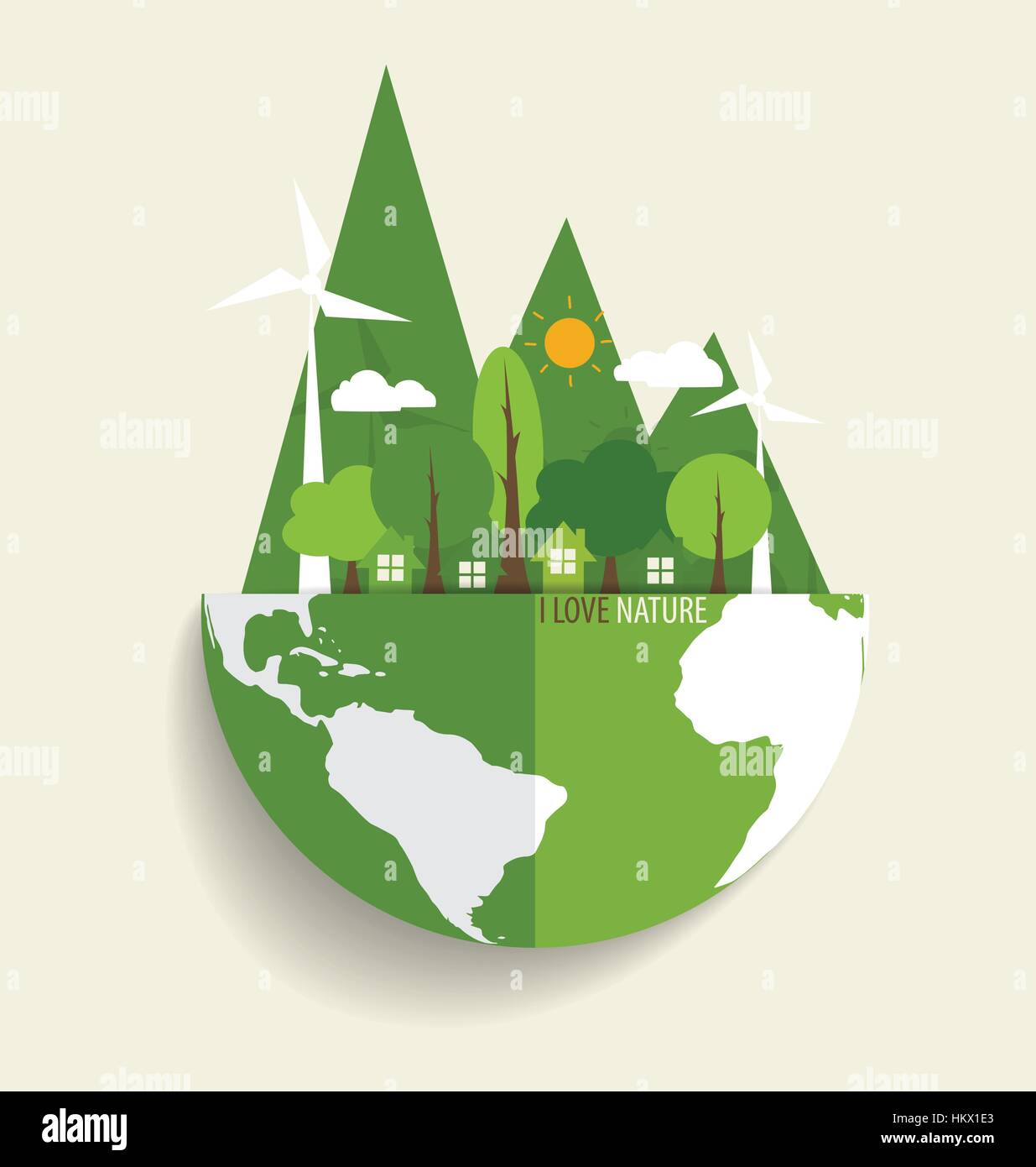 Green Eco Earth. Vector Illustration Stock Vector Image & Art - Alamy