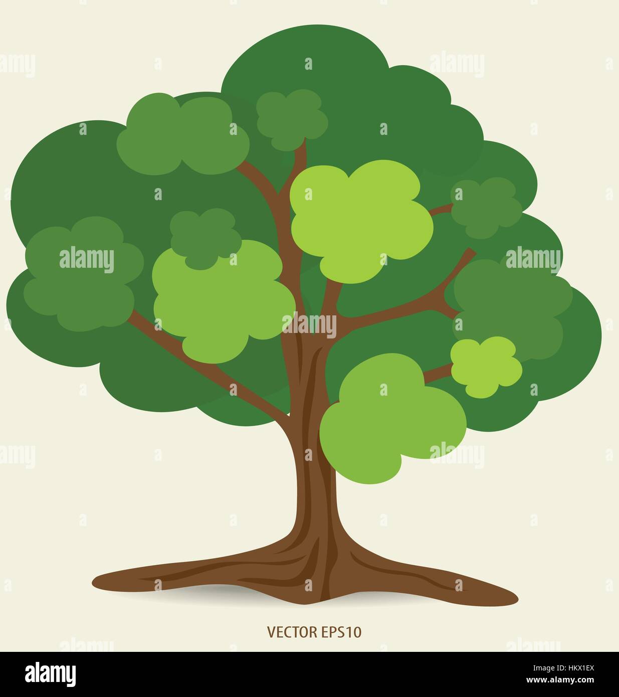 Abstract green tree, vector illustration Stock Vector Image & Art - Alamy