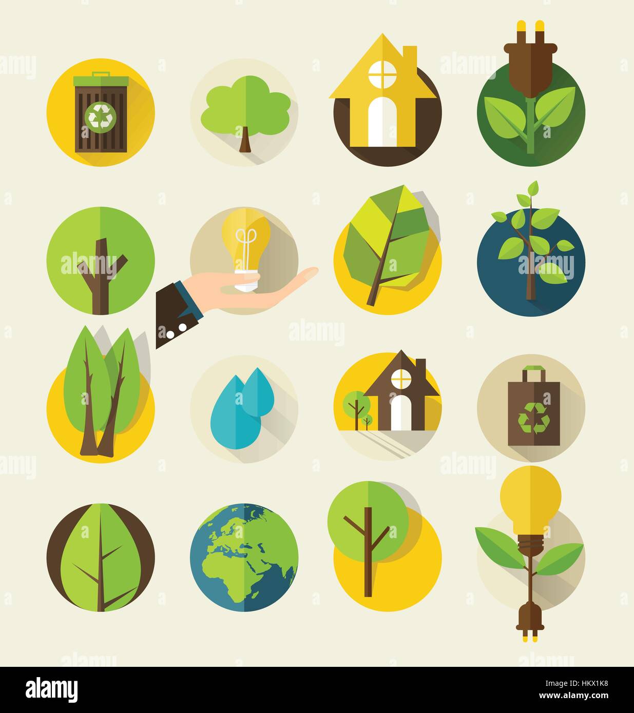 Ecological Icons. Vector illustration Stock Vector Image & Art - Alamy