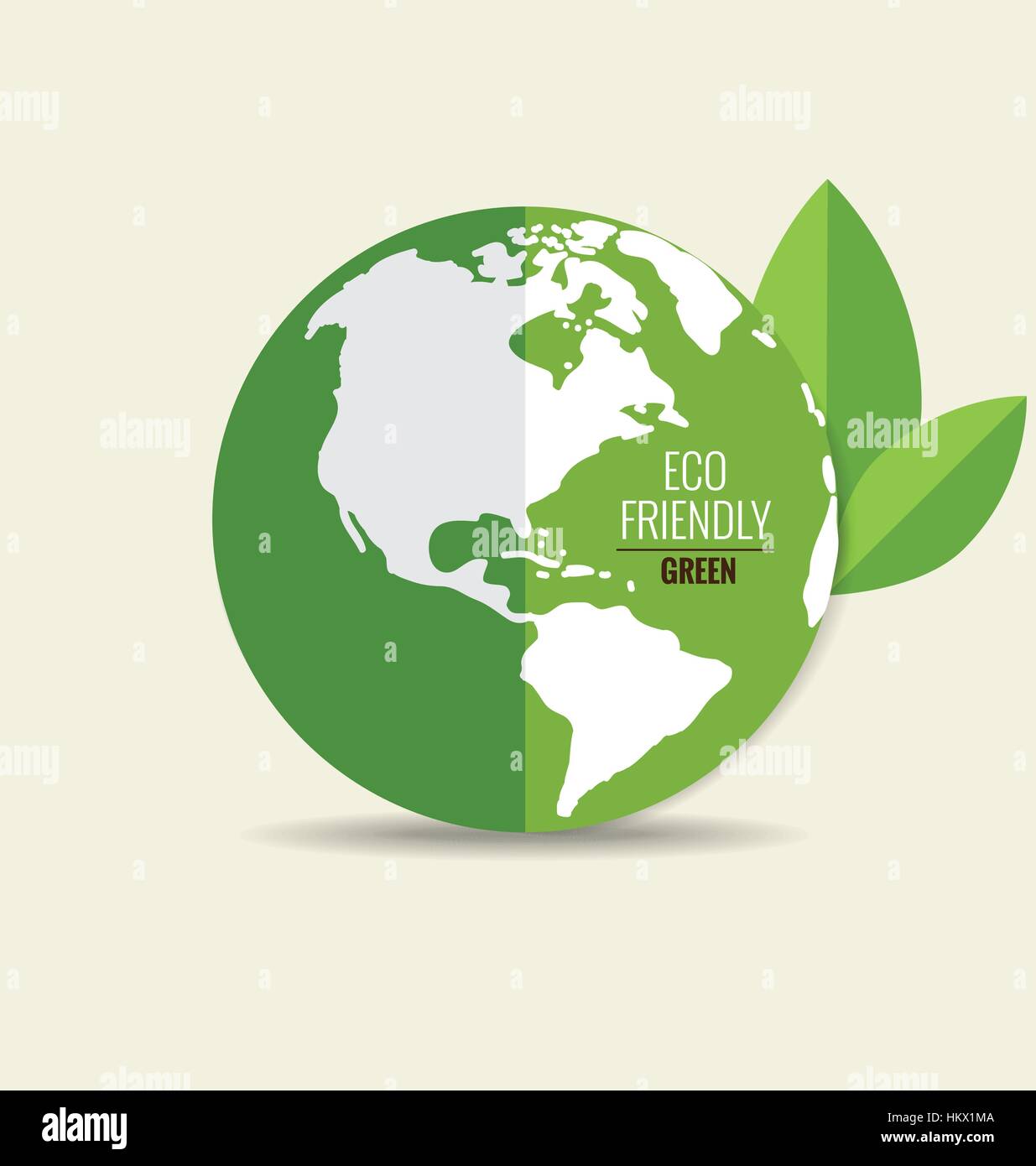 ECO FRIENDLY. Ecology concept with Green Eco Earth and Trees. Vector ...
