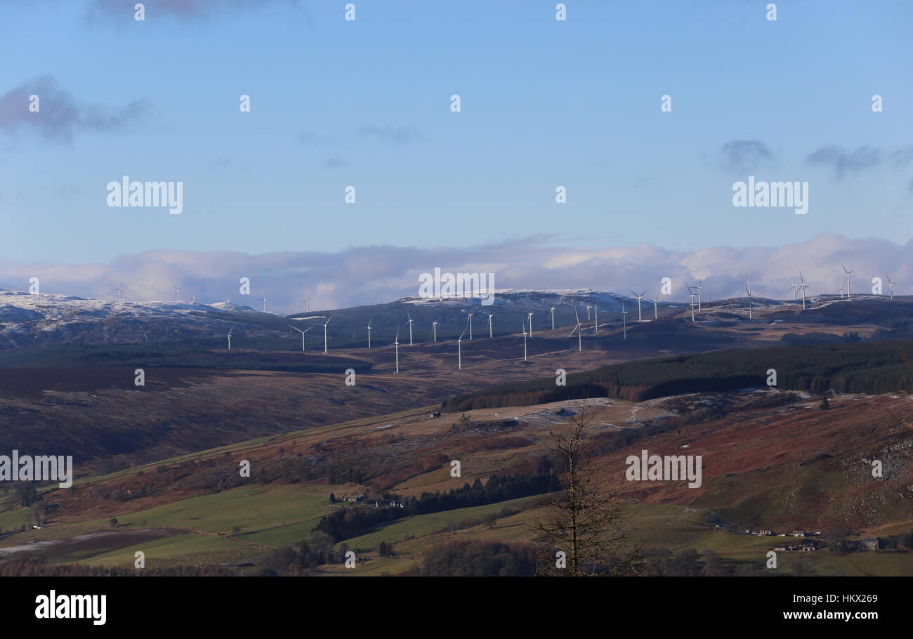 Windfarm near Dunkeld Perthshire Scotland  January 2017 Stock Photo