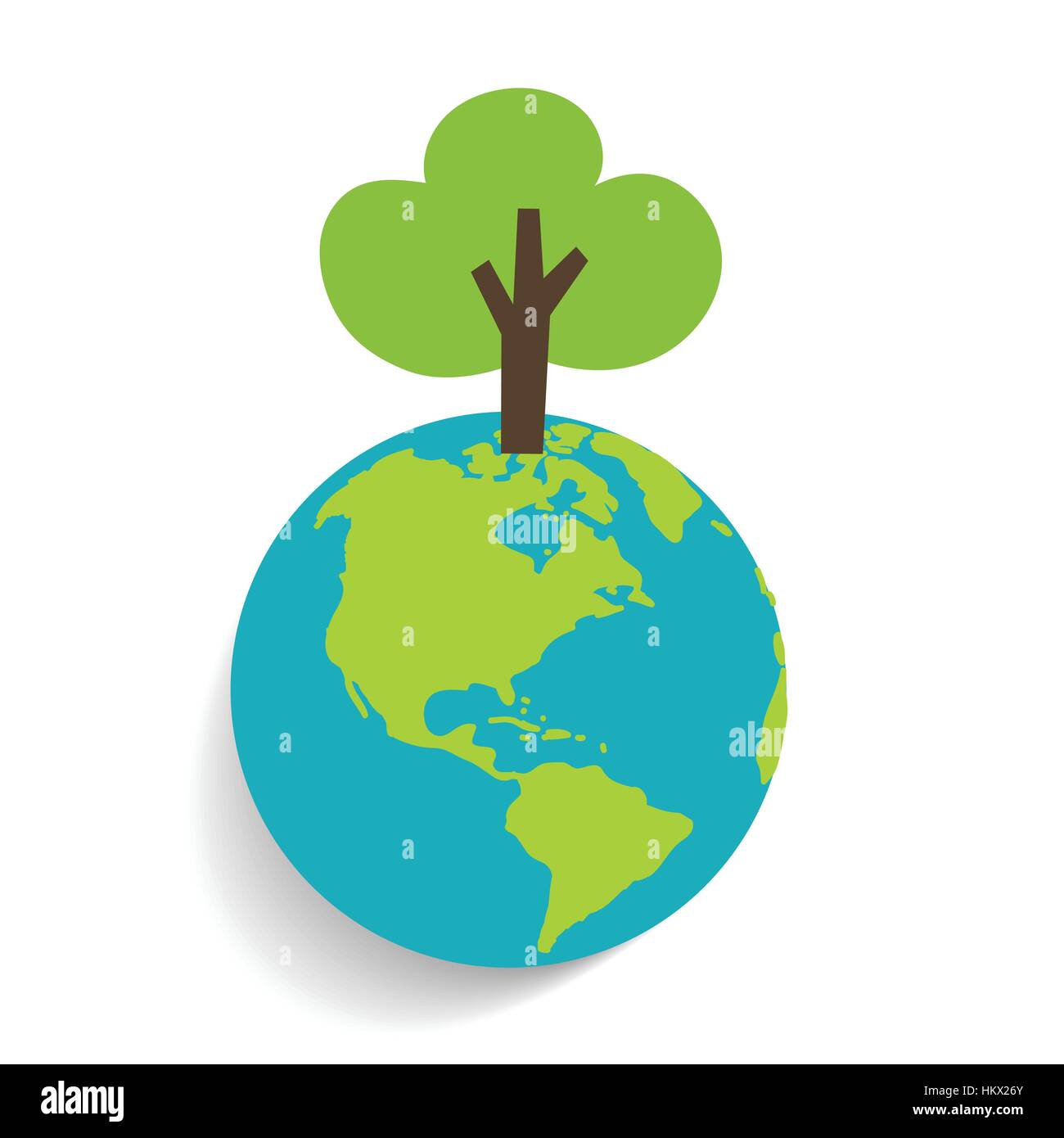 ECO FRIENDLY. Ecology concept with Green Eco Earth and Trees. Vector ...