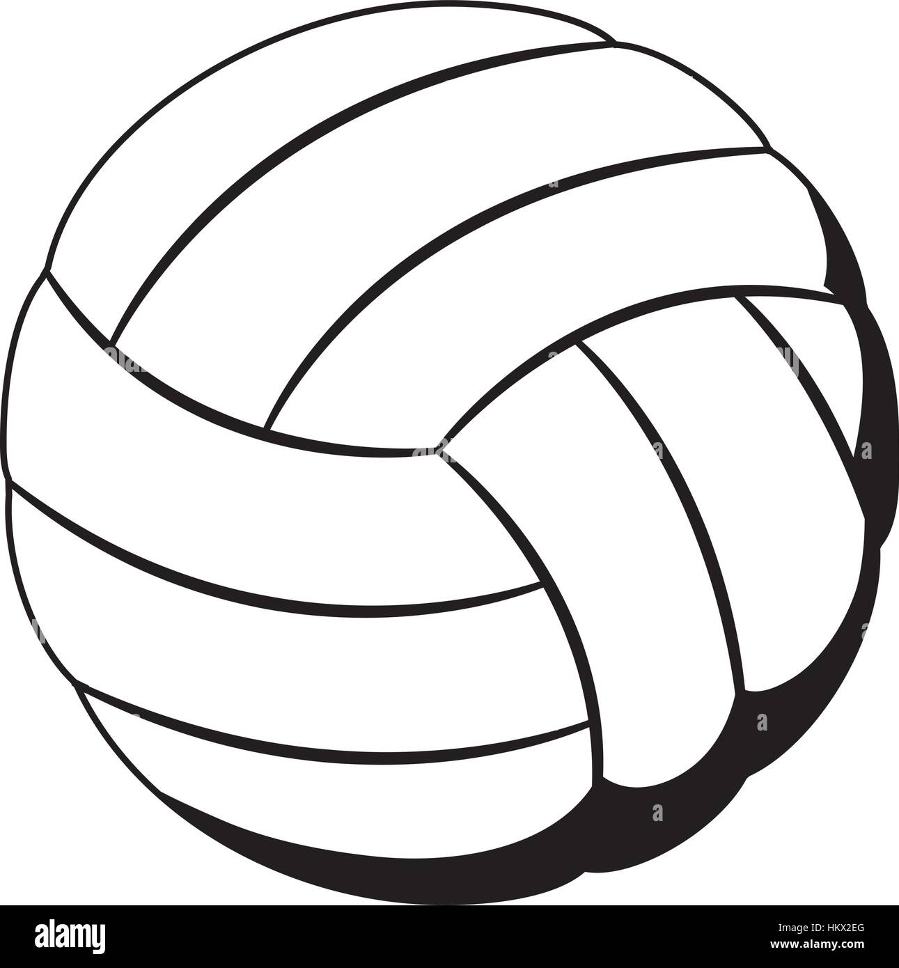 Black silhouette color volleyball ball hi-res stock photography and ...