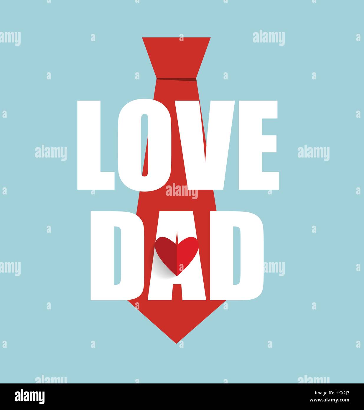 Happy fathers day card design with Big Tie. Vector Illustration Stock ...