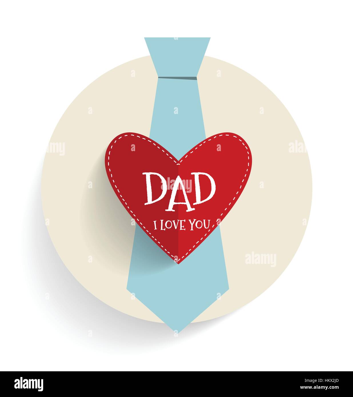 Happy fathers day card design with Big Tie. Vector Illustration Stock ...