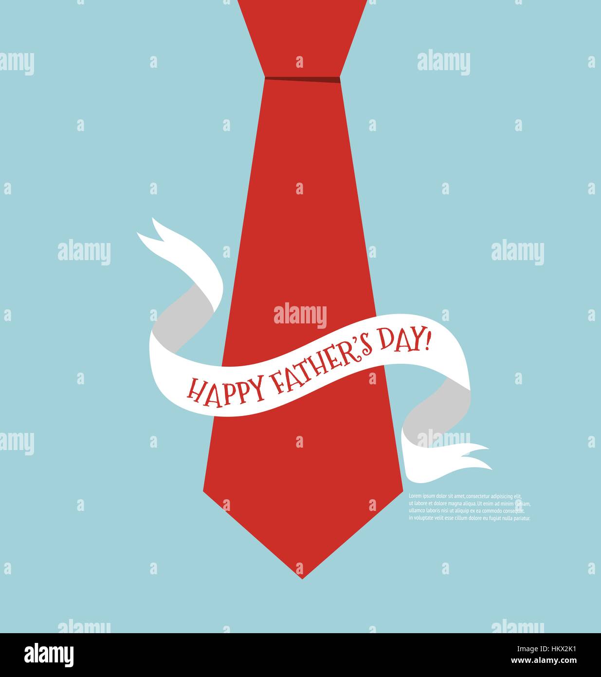 Happy fathers day card design with Big Tie. Vector Illustration Stock ...