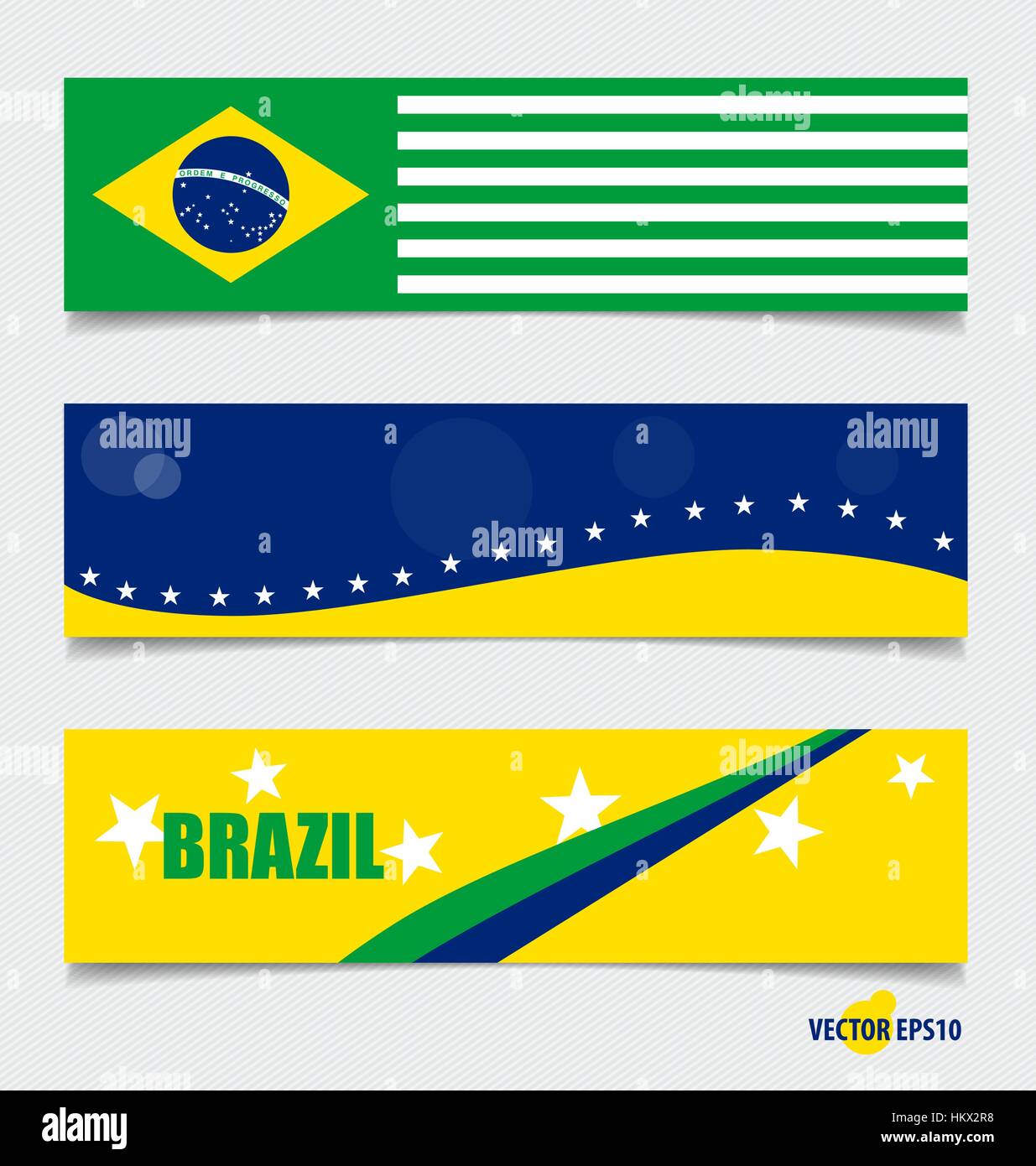 Brazil, Flags concept design. Vector illustration Stock Vector Image