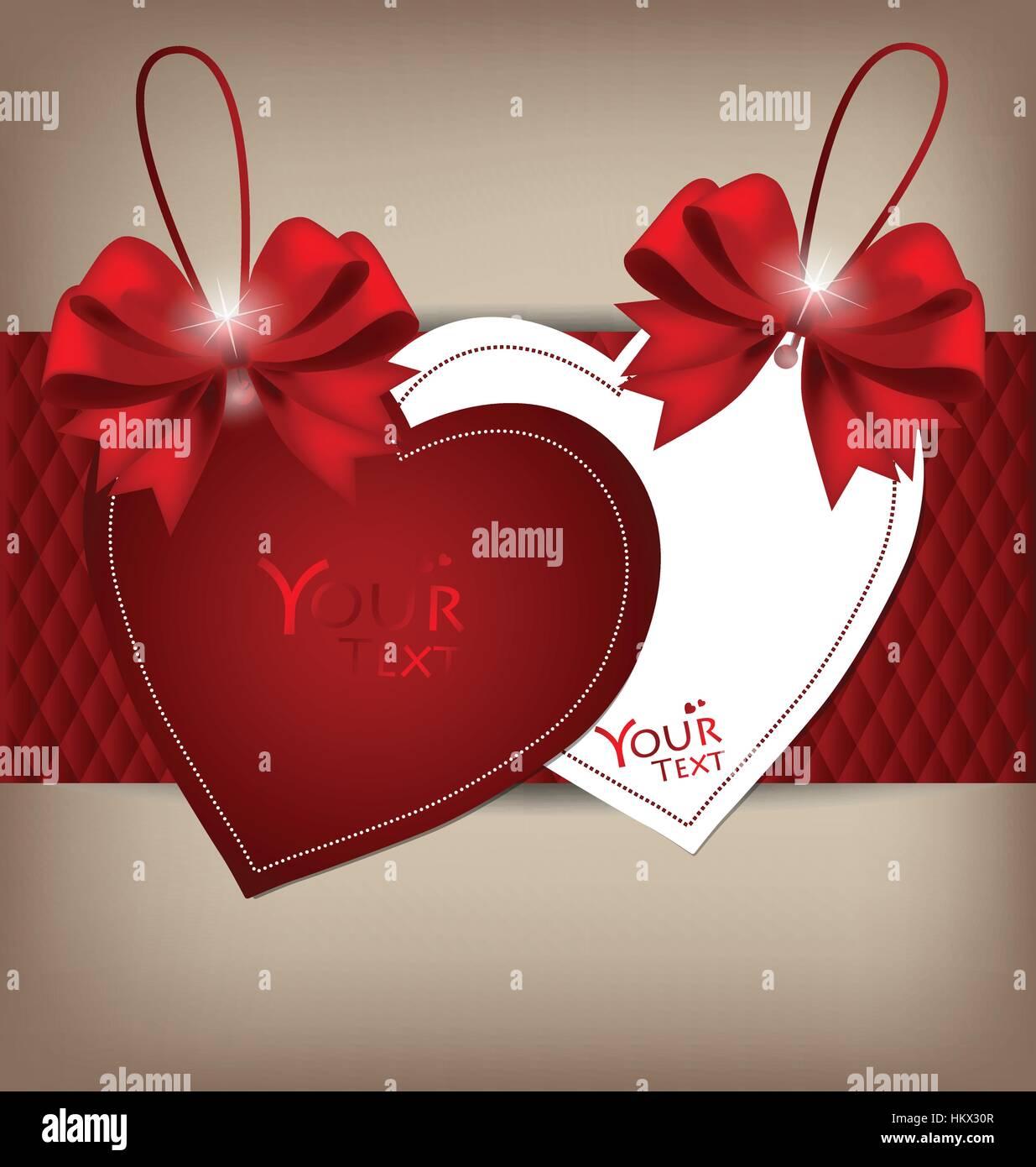 Valentine's day card with Heart Paper. Vector illustration Stock Vector ...