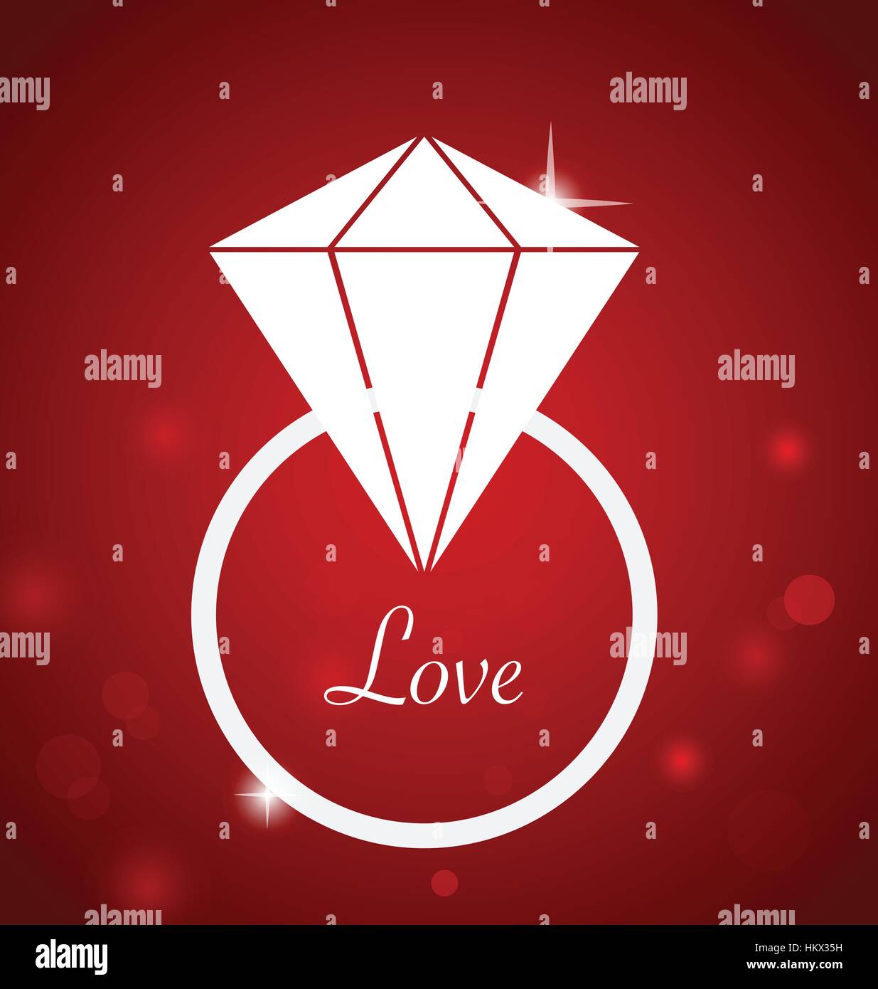 Diamond engagement ring. Vector Illustration Stock Vector Image & Art