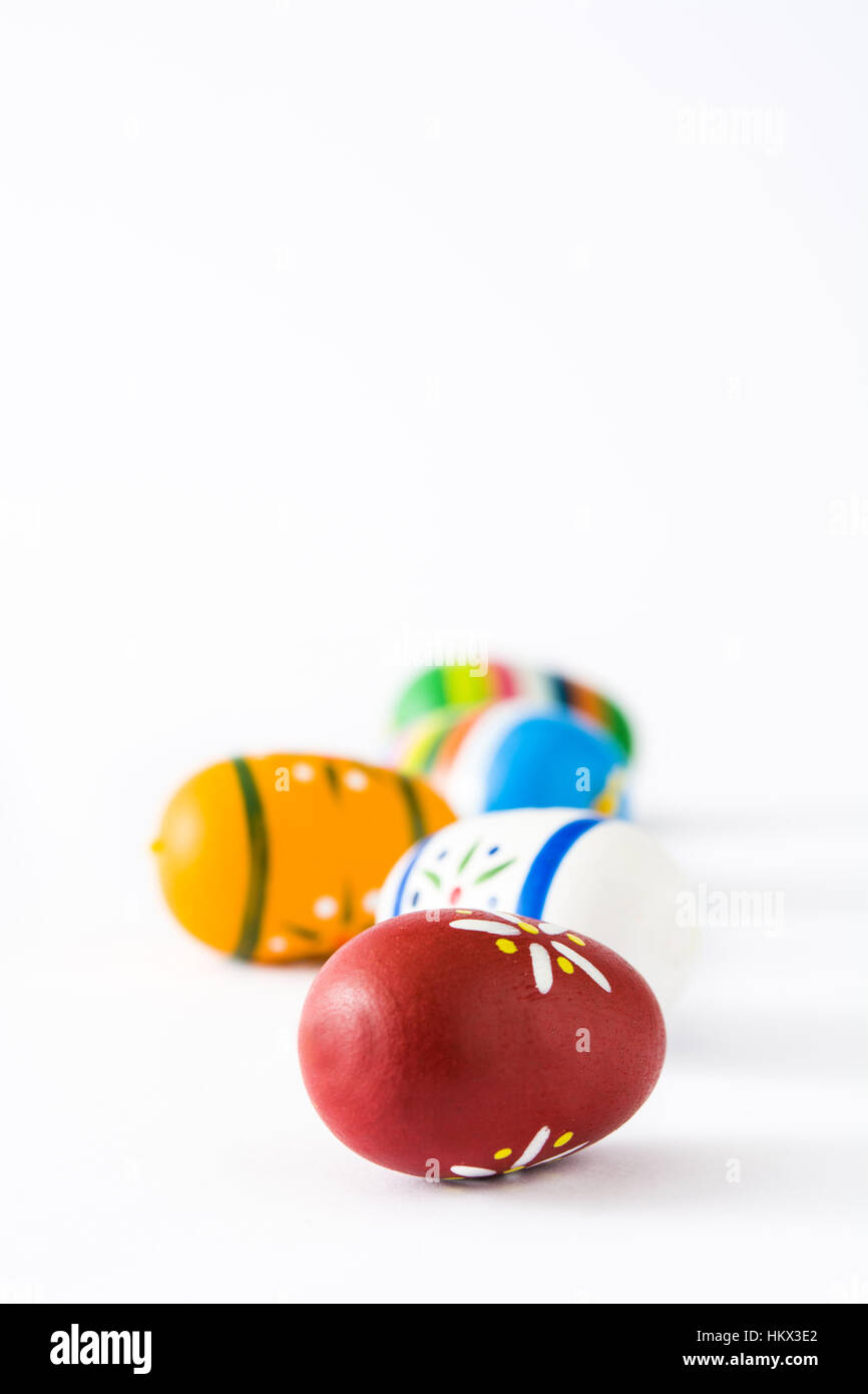 Easter eggs isolated on white background Stock Photo - Alamy