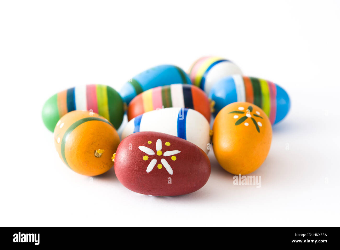 Easter eggs isolated on white background Stock Photo - Alamy