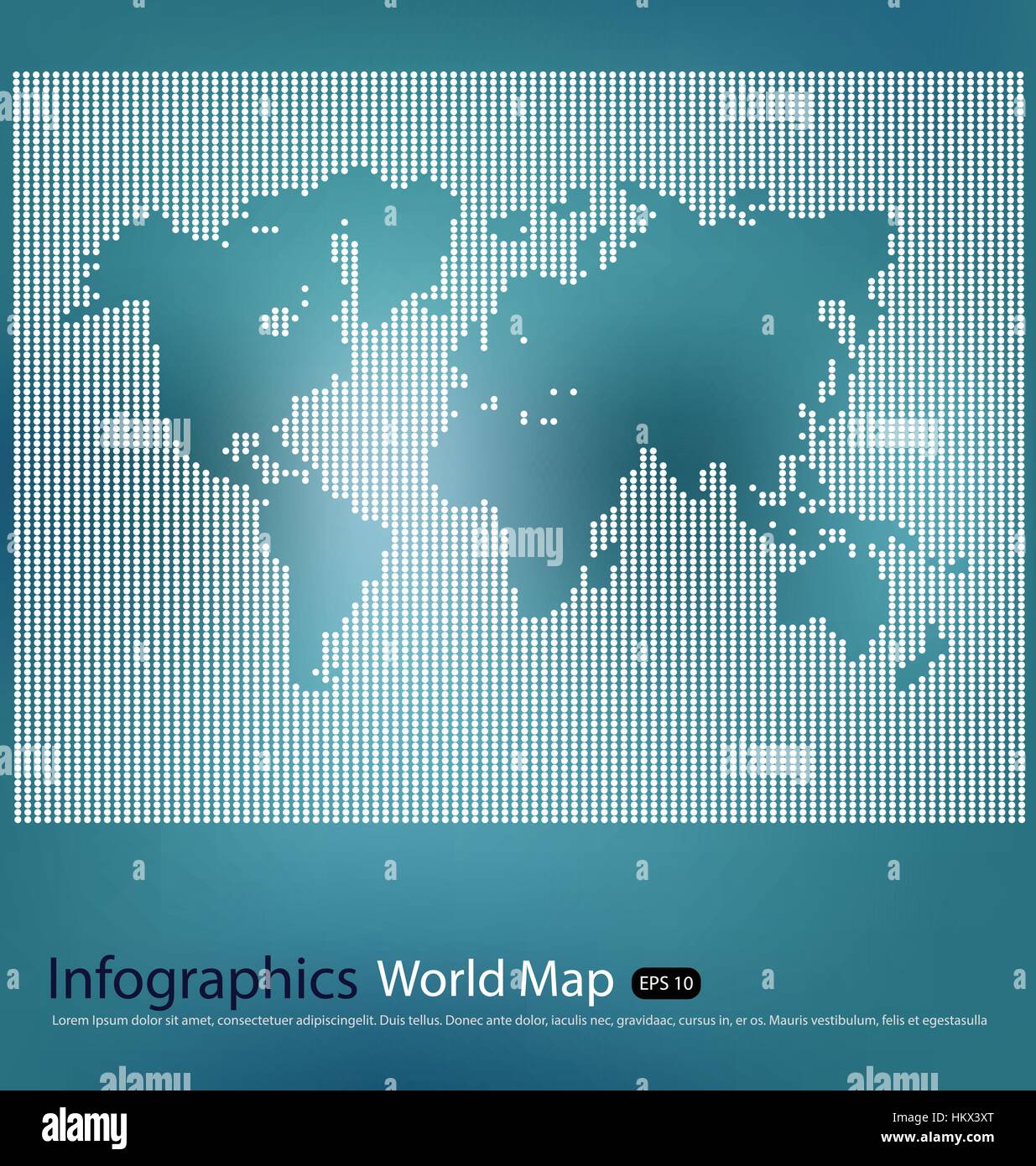 Dotted world map. Vector illustration Stock Vector Image & Art - Alamy