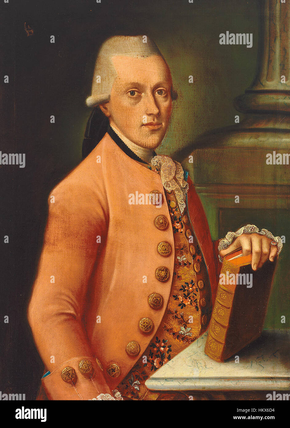 G A Hoffmann Mann mit juristischem Buch 1777 Stock Photo Alamy