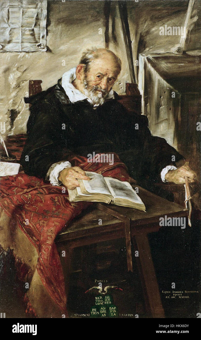 G Serodine Retrato del padre del artista 1628 Museo Civico Lugano Stock Photo