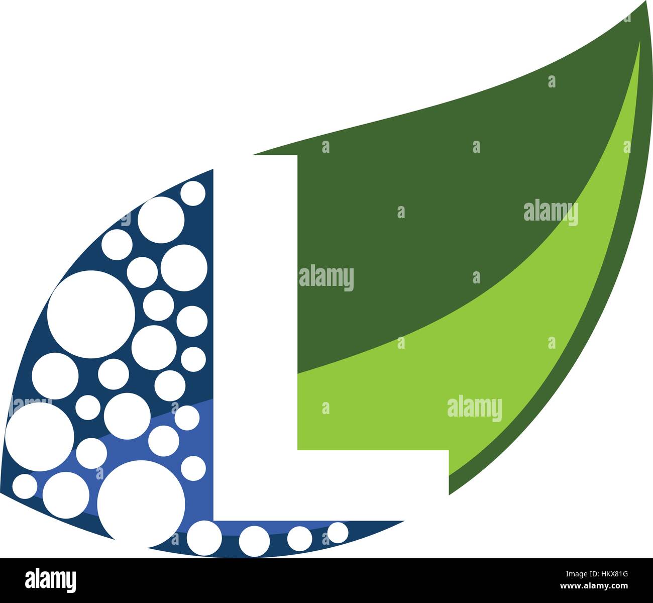 Leaf Water Letter L Stock Vector Image & Art - Alamy