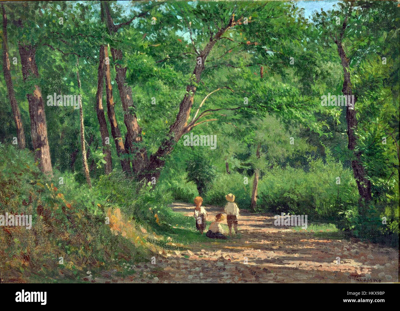 bimbi-nel-bosco-depicts-children-playing-in-a-forest-captured