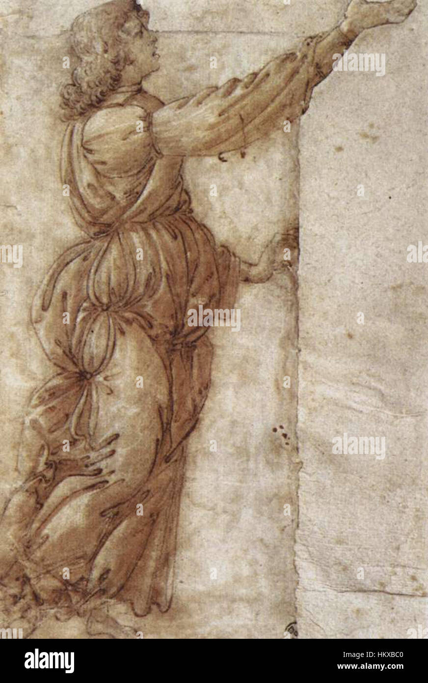 Botticelli, incoronazione della vergine, disegno al gabinetto stampe e disegni Stock Photo