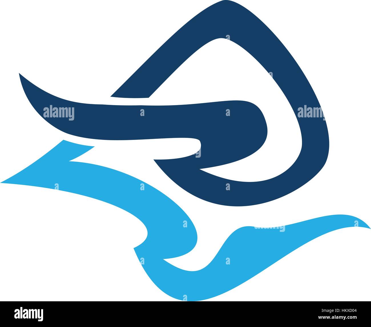 Wave Initial E C Stock Vector