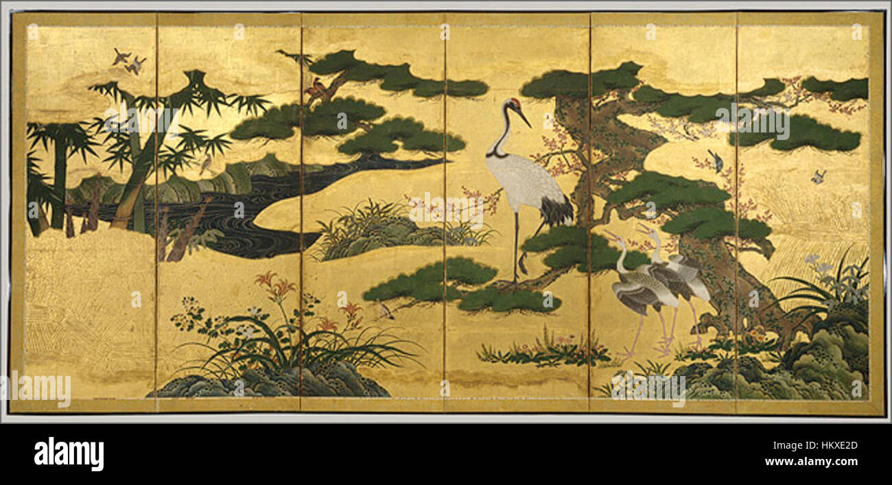 Birds and Flowers of the Four Seasons Stock Photo Alamy