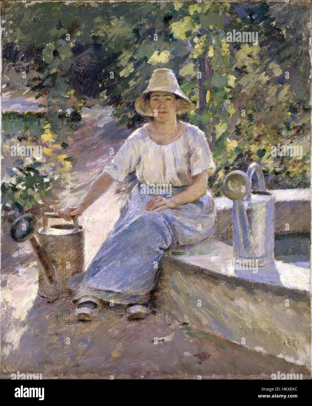 Brooklyn Museum - The Watering Pots - Theodore Robinson - overall Stock Photo