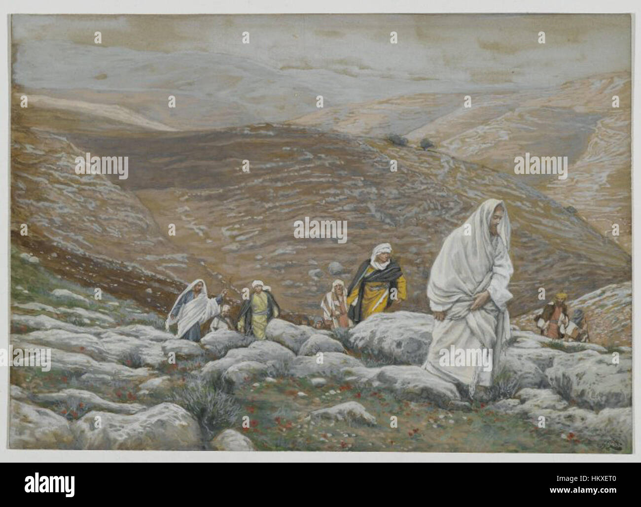 Brooklyn Museum - With Passover Approaching, Jesus Goes Up to Jerusalem - James Tissot - overall Stock Photo